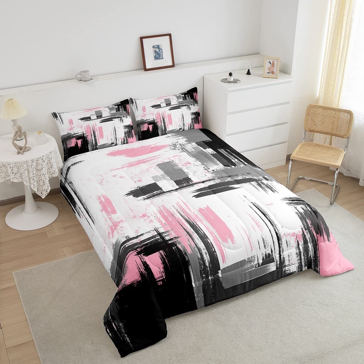 Modern simple abstract art bed quilt cover